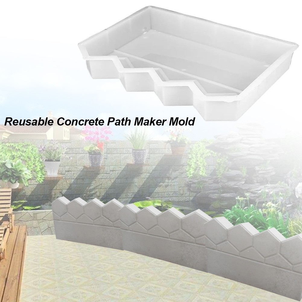 Garden Walk Maker Mold Plastic Cement Brick Mold Walk Maker Concrete Mould for Garden Lawn Courtyard