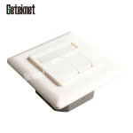 Germany face plate dose UP flush mount CAT6a RJ45 outlet surface mount faceplate 2port FTP full shielded