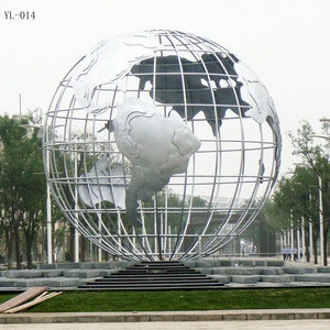 Gigantic Sphere Stainless Steel Globe Sculpture for Garden Ornaments