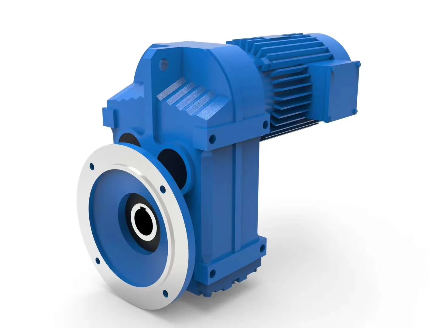 Good Quality R Series Gearbox Helical Rack Helical Gear Motor Reducer  with Shaft