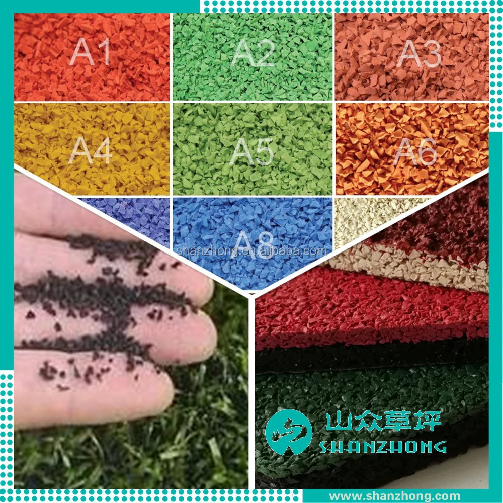 Good quality Rubber Crumb Recycled Colorful Rubber granules