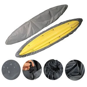 Gray Kayak Cover Waterproof Durable Canoe Storage Dust Sunblock Cover Offers UV Protection for Fishing Boat Hobie Pro Angler
