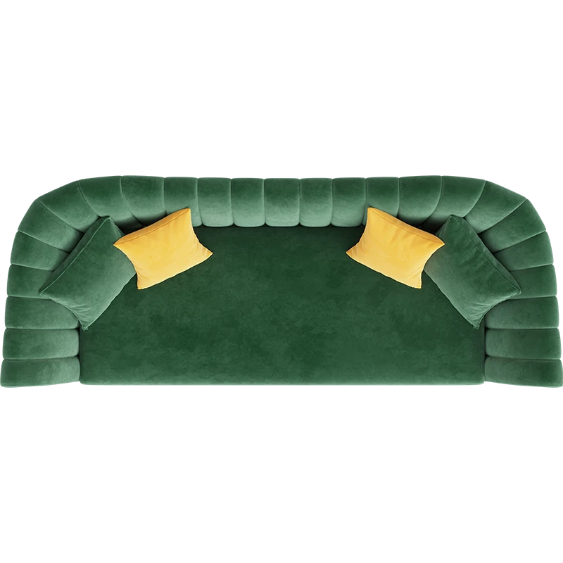 Green Color Modern Design Furniture Top Quality Flannelette Fabric Sofa Set Luxury Chesterfield Sofa