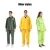 Import green pvc polyester raincoat 2 pcs suit mesh coating heavy rain wear cover from China