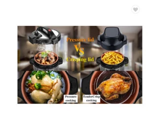 GTAP06B1 Fryer Smart Touch LED Electric Air Fryer &amp; Air Pressure Cooker 2 in 1