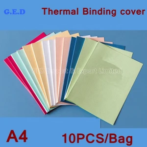Guangzhou A4 White Thermal Binding Cover Different Clear Color PVC Plastic Hot Melt Vinyl for Book Company Enterprise Business