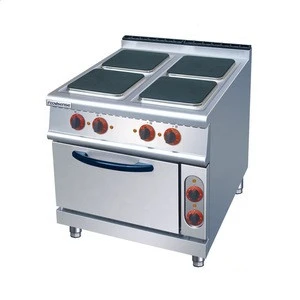 Guangzhou commercial restaurant 4 burners plate range, electric kitchen cooking stove with 4 plate