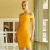 Import H2038 Elegant Lady Fashion 2021 Bandage Dress Women Luxury Clothes Yellow Garment on Sale from China