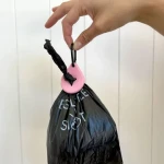 Hand-Free Clip Toilet Handle for Pet Garbage Designed to be Used with Garbage Bags for Effective Pet Waste Disposal
