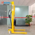 Hand lift drive short fork 1 ton  manual hand stacker forklift for sale