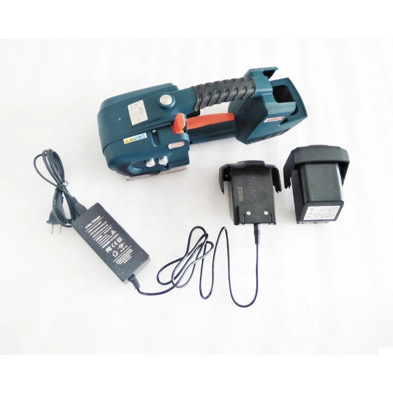 Handheld Two Battery PP/PET tying tightening Baler banding machine Strapper tensioner