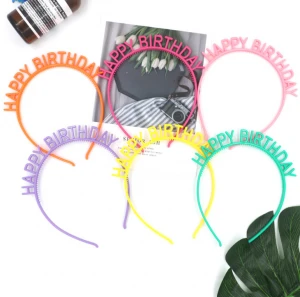 Happy birthday plastic candy color hair accessories