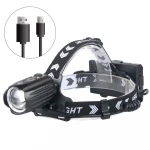 Headlamps USB Rechargeable Safety Light Headlamp With LED Headlamps XHP 90 Head Lights 18650 Battery