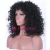 Import Heat Good 100% Modacrylic Fiber Hair Black Highlight Brown Short Curly Machine Made None Lace Full Synthetic Wig for Black Women from China
