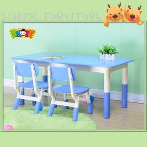 Height Adjustable Used Kids Preschool Table And Chair Set