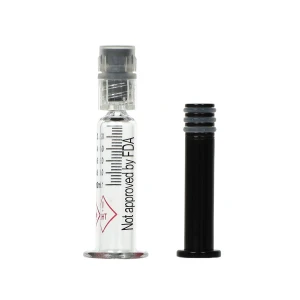 Hemp-Luer Lock Slip /W 1ml L Cbd Oil Metal Plunger Glass Syringe
