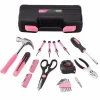 Hi-Spec 39 Pieces Ladies Tool Kit Pink Tool Set with Most Reached Household Tools Combination Pliers &amp;more in a Storage Box