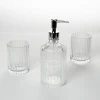 Hicheon Textured Glass Lotion Dispenser Bathroom Accessories Sets Bathroom Decor
