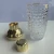 Import High quality 350ml Bar Sherlock glass hand shaker rattan pattern boston cocktail shaker with the brass 304 ss cap from China