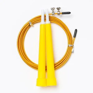 High quality adjustable steel wire speed skipping plastic handle jump rope