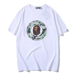High quality BAPE cotton animals head new type bape mens T-shirt with Asian size
