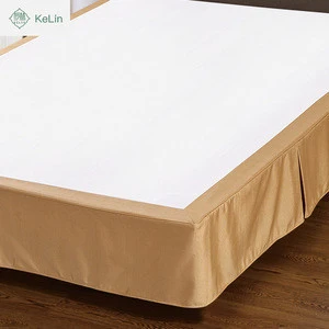 High quality Basic Pleated hotel Linen and home use skirting or bed skirt