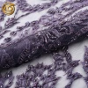 High quality beautiful pattern design haute couture embroidered beaded tulle lace fabric
