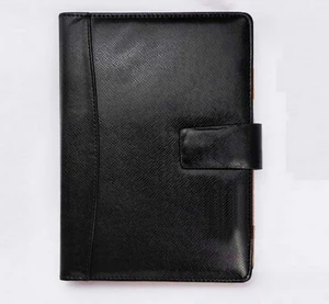 High quality black business PU journal dairy A5 with magnet hasp