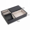 High Quality Custom Valet Tray Nightstand Organizer Leather Storage Tray 5 Compartments
