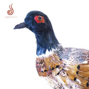 High quality feather pheasant artificial realistic lifelike for garden decoration