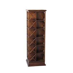 High quality hot selling wooden rotatable dvd cd rack