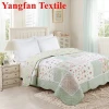 High Quality Lace Floral Mint Green Luxury Country Style 100% Cotton Quilted Water-washing Patchwork Comfort Quilt