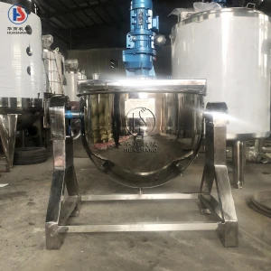 High Quality Mango Juice Cooking Pot Electrical Tilting Boiling Pan Food Processing Machinery Jacketed Kettle With Agitator