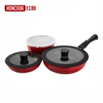 High Quality nonstick aluminum cookware set with  detachable handle