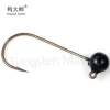 High quality products bass barbless fishhooks (withoubarble) fishing tungsten jig with round head