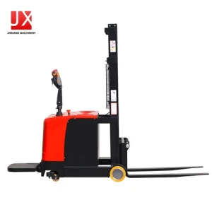 High quality self loading electric walking forklift jack 1ton 1.5ton pallet electric stacker With charger battery walkie stacker