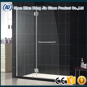 High quality tempered glass shower door with fittings
