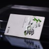 High quality white mirror metal business card silver plated member card