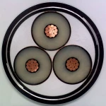High Voltage XLPE Insulated Corrugated Al Sheath Power Cable / Concentric Cable