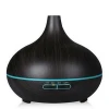Home ultrasonic wood grain 7 color fragrance quiet air humidifier essential oil diffuser