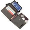 Hot Amazon large capacity minimalist  thin slim coin pocket mens  baellery wallet genuine leather
