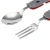 Import Hot Multifunction Outdoor Camping Picnic Tableware Stainless Steel Cutlery 4 in 1 Folding Dinnerware Fork Knife &amp; Bottle Opener from China