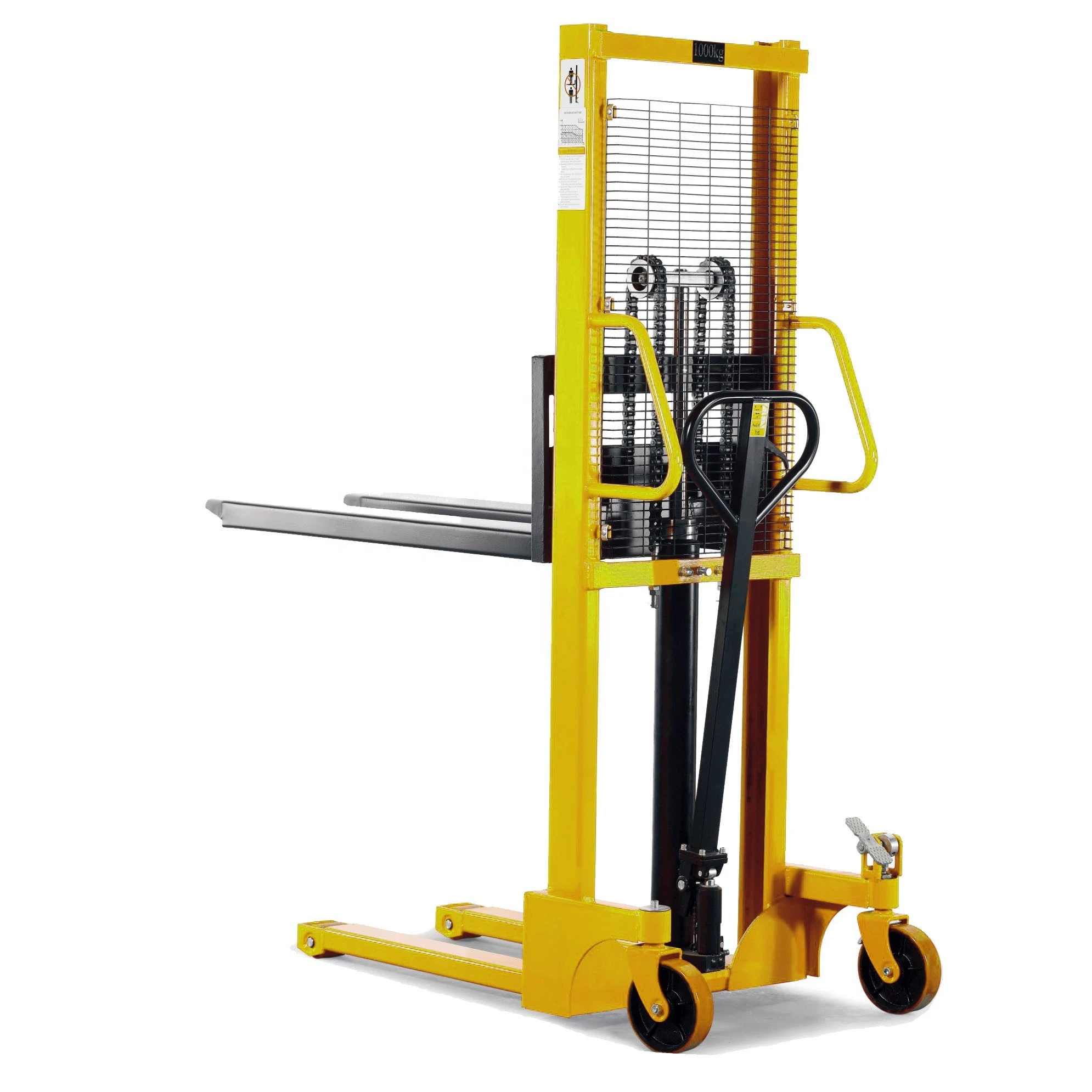 Hot product hydraulic electric stacker/manual forklift/material handling equipment