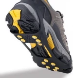 Hot Sale Black Durable 10 Studs Silicone Crampons Ice Snow Grips Cleats In Shoes