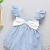 Import Hot Sale Blue Striped Newborn Baby Clothes Romper,Big Knotbow Sleeveless Cotton Baby Clothing,Lovely Baby Romper Baby Clothes from China