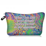 Hot Sale Fashion Style Zipper Closure Type Cosmetics Packaging Canvas Lady Makeup Bags