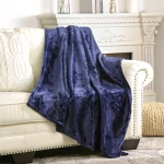 hot sale fleece sofa king size bed decor design knitted blanket baby flannel custom throw blanket with picture