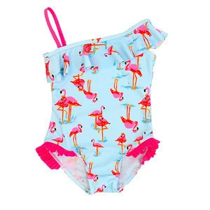 Hot sale Girls Pink unicorn swimsuit one piece kids bathing suit girls baby swimming wear
