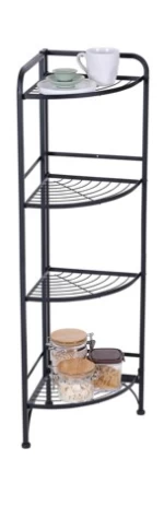 Hot Sale Home Kitchen Office 4 Tiers Storage Metal Shelf Folding Rack