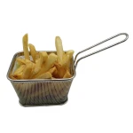 Hot Sale Kitchen Stainless Steel Kitchen Metal Nude wire Mesh Style Frying Strainer Basket Colander